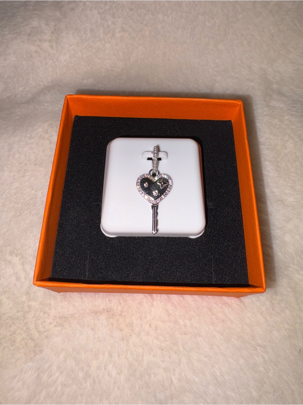 Italian silver Heart Key Pendant